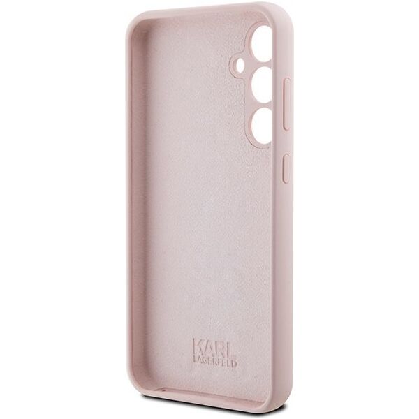 Karl Lagerfeld Etui Karl Lagerfeld KLHCS23FESMHCNPP Samsung Galaxy S23 FE Silicone Choupette Metal Pin różowy/pink