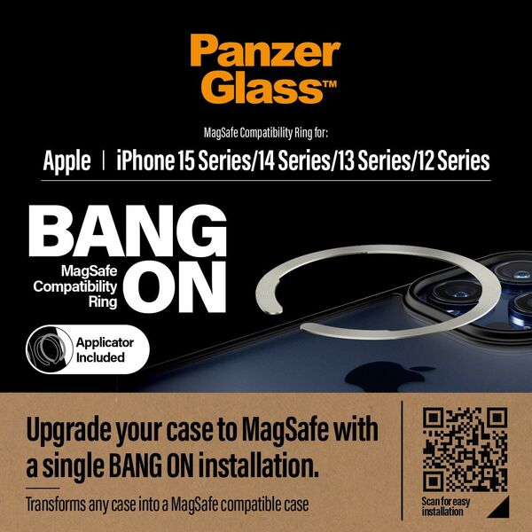 PanzerGlass PanzerGlass Bang ON Magsafe Compatibility Ring for iPhone 12 / 13 / 14 / 15 1189