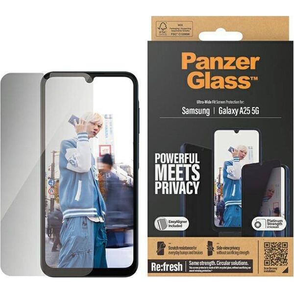 PanzerGlass PanzerGlass SP Galaxy A25 5G Privacy UWF m. Applikator