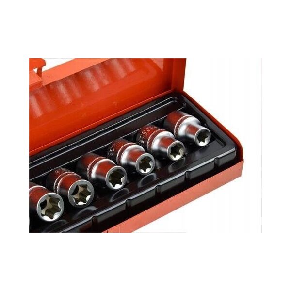 Geko 9el.kpl.nasadek torx E10-24,1/2"GEKO,walizka(20)