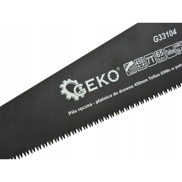 Geko Piła ręczna - płatnica do drewna 450mm Teflonowa 65Mn w pokrowcu (8/32)