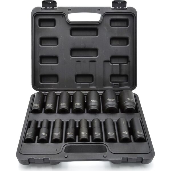 Geko Zestaw nasadek udarowych długich 1/2" 10-32mm 16szt. (5)
