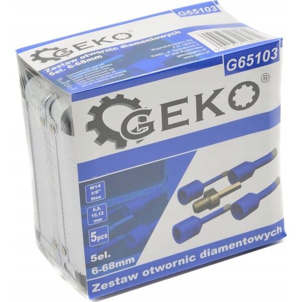 Geko Zestaw otwornic diamentowych 5el. 6-12mm (10)