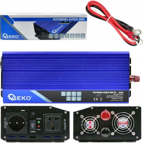 Geko Przetwornica napięcia SINUS 12V/230V 2000/4000W (2)