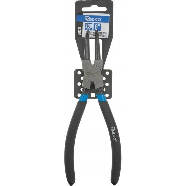 Geko Szczypce Seeger'a wewnętrzne wygięte 200mm/8" (15/90)