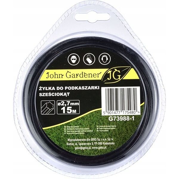 Geko Żyłka do podkaszarki sześciokąt 2,7mmx15m (10/80)