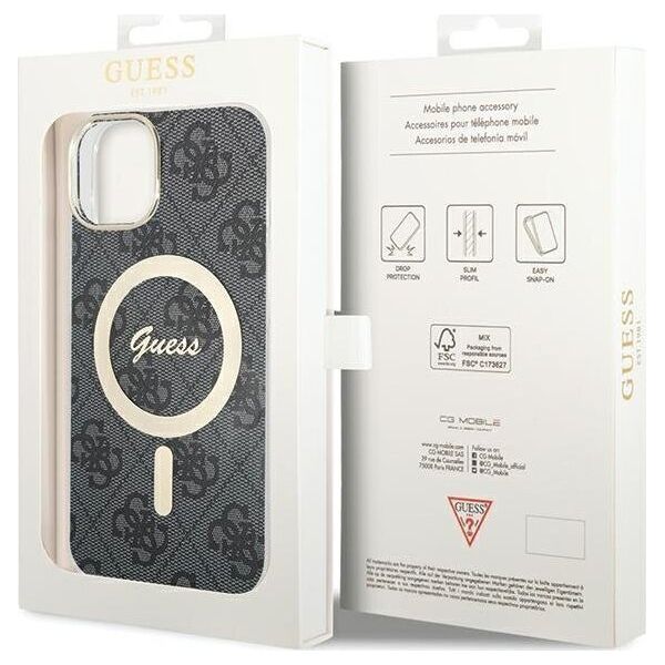 Guess Guess GUHMP15MH4STK iPhone 15 Plus / 14 Plus 6.7" czarny/black hardcase 4G MagSafe