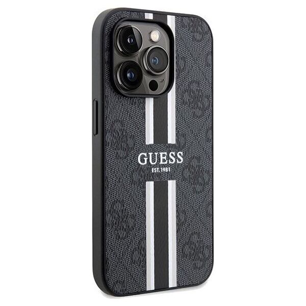 Guess Guess GUHMP15XP4RPSK iPhone 15 Pro Max 6.7" czarny/black hardcase 4G Printed Stripes MagSafe