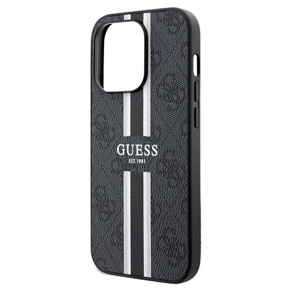 Guess Guess GUHMP15XP4RPSK iPhone 15 Pro Max 6.7" czarny/black hardcase 4G Printed Stripes MagSafe