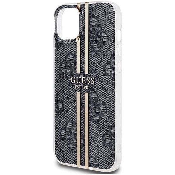 Guess Guess GUHCP15MH4PSEGK iPhone 15 Plus / 14 Plus 6.7" czarny/black hardcase IML 4G Gold Stripe
