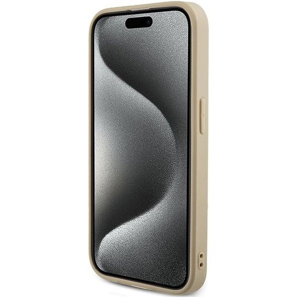 Guess Guess GUHCP15XPSAIRSD iPhone 15 Pro Max 6.7" złoty/gold hardcase Saffiano Iridescent Script