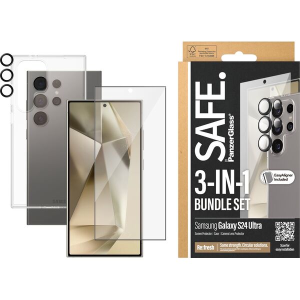 PanzerGlass PanzerGlass SAFE. Bundle Galaxy S24 Ultra (Case+Glas+Kameragl)