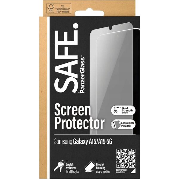 PanzerGlass PanzerGlass SAFE. SP Galaxy A15/A15 5G UWF m. Applikator