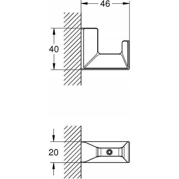 Grohe Selection Cube Haczyk na płaszcz kąpielowy