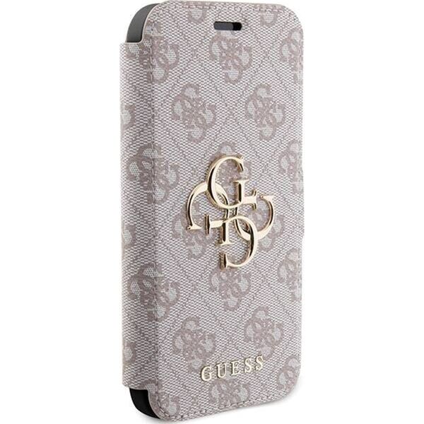 Guess Guess GUBKP15L4GMGPI iPhone 15 Pro 6.1" różowy/pink book 4G Metal Logo