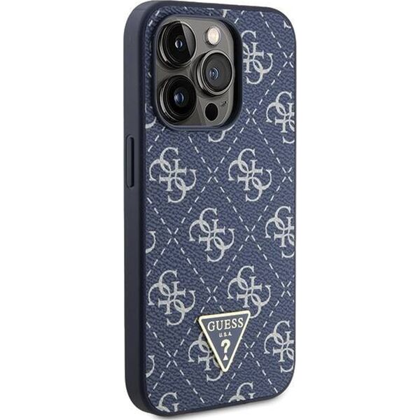 Guess Guess GUHCP15LPG4GPB iPhone 15 Pro 6.1" niebieski/blue hardcase 4G Triangle Metal Logo
