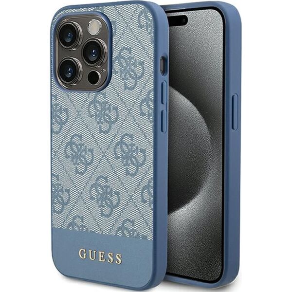 Guess Guess GUHCP15LG4GLBL iPhone 15 Pro 6.1" niebieski/blue hardcase 4G Stripe Collection