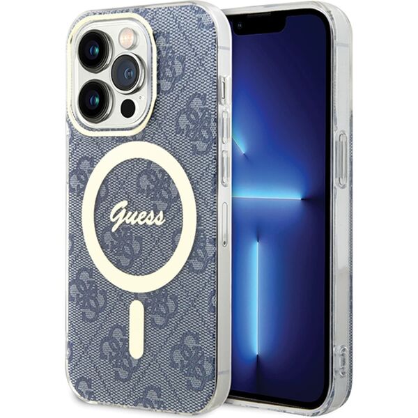 Guess Guess GUHMP15XH4STB iPhone 15 Pro Max 6.7" niebieski/blue hardcase IML 4G MagSafe