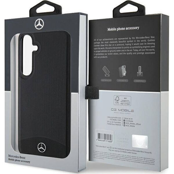 Mercedes Mercedes MEHMS24M23RBARK S24+ S926 czarny/black hardcase Leather Textured & Plain MagSafe