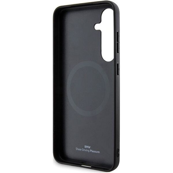 BMW Etui BMW BMHMS24S23RDCLK Samsung Galaxy S24 hardcase Signature Leather Textured & Line MagSafe czarny/black