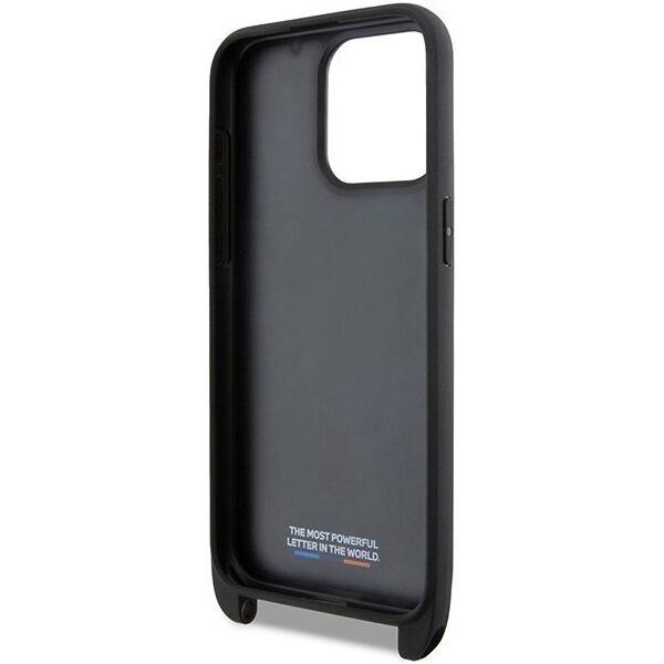 BMW BMW BMHCP15X23PSVTK iPhone 15 Pro Max 6.7" czarny/black hardcase M Edition Carbon Tricolor Lines & Strap