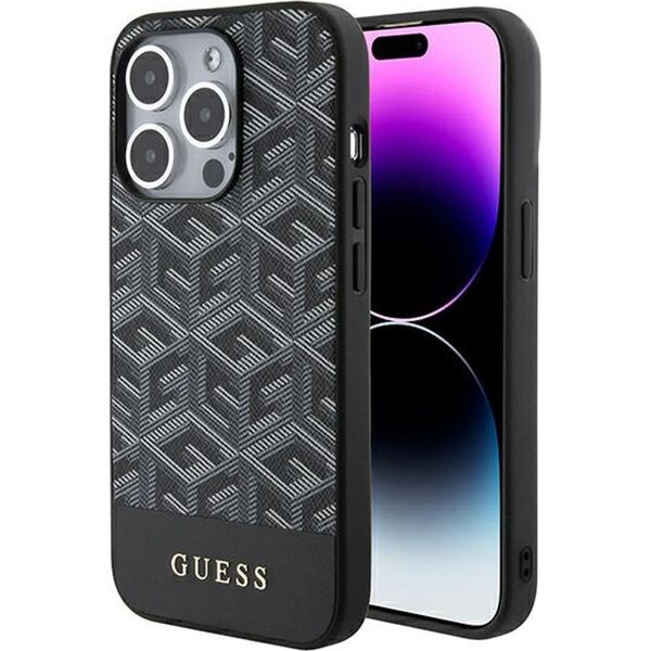 Guess Guess GUHMP15XHGCFSEK iPhone 15 Pro Max 6.7" czarny/black hardcase GCube Stripes MagSafe