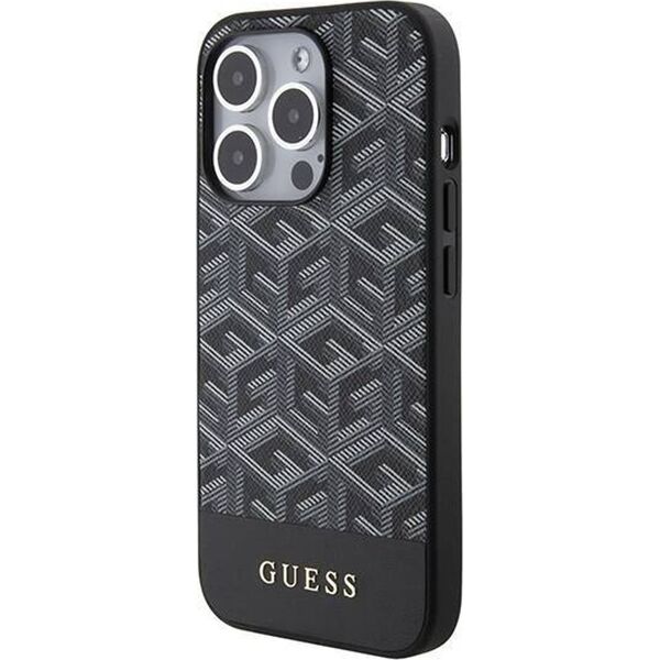 Guess Guess GUHMP15XHGCFSEK iPhone 15 Pro Max 6.7" czarny/black hardcase GCube Stripes MagSafe