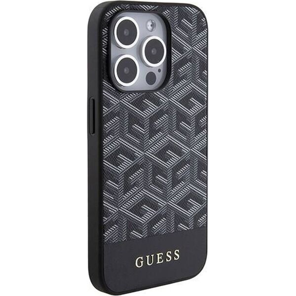 Guess Guess GUHMP15XHGCFSEK iPhone 15 Pro Max 6.7" czarny/black hardcase GCube Stripes MagSafe