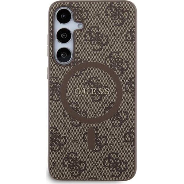 Guess Guess GUHMS24MG4GFRW S24+ S926 brązowy/brown hardcase 4G Collection Leather Metal Logo MagSafe