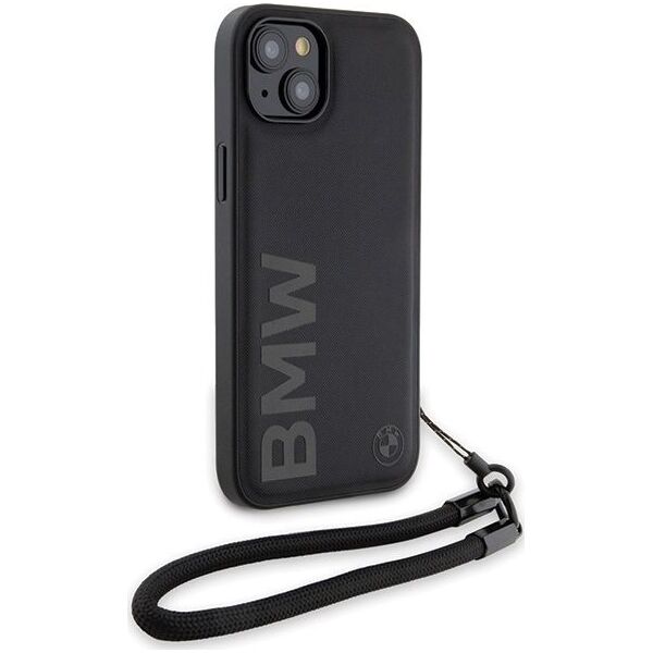 BMW Etui BMW BMHCP15S23RMRLK Apple iPhone 15 / 14 / 13 hardcase Signature Leather Wordmark Cord czarny/black