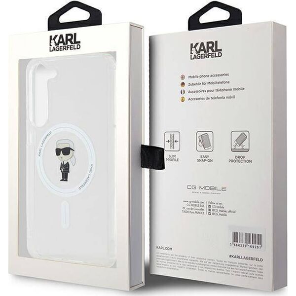 Karl Lagerfeld Etui Karl Lagerfeld KLHMS23MHFCKNOT Samsung Galaxy S23+ Plus hardcase IML Ikonik MagSafe transparent