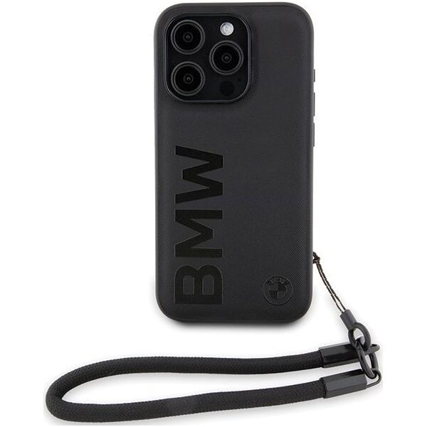 BMW Etui BMW BMHCP15X23RMRLK Apple iPhone 15 Pro Max hardcase Signature Leather Wordmark Cord czarny/black