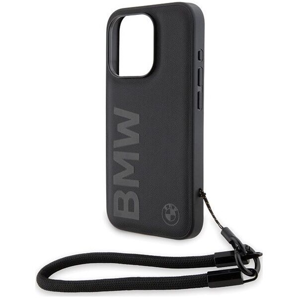 BMW Etui BMW BMHCP15X23RMRLK Apple iPhone 15 Pro Max hardcase Signature Leather Wordmark Cord czarny/black