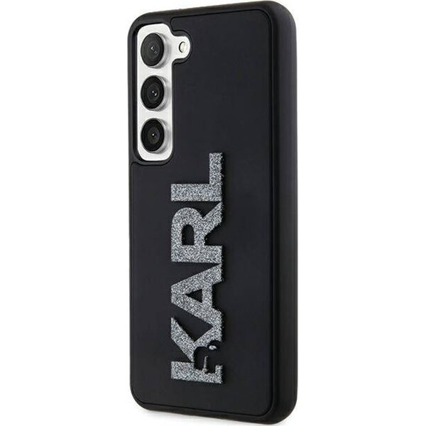 Karl Lagerfeld Etui Karl Lagerfeld KLHCS23M3DMBKCK Samsung Galaxy S23+ Plus hardcase 3D Rubber Glitter Logo czarny/black
