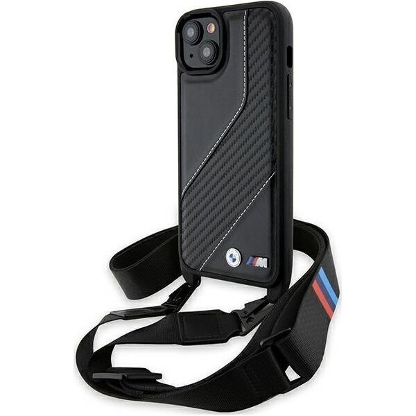 BMW Etui BMW BMHCP15M23PSCCK Apple iPhone 15 Plus / 14 Plus hardcase M Edition Carbon Stripe & Strap czarny/black