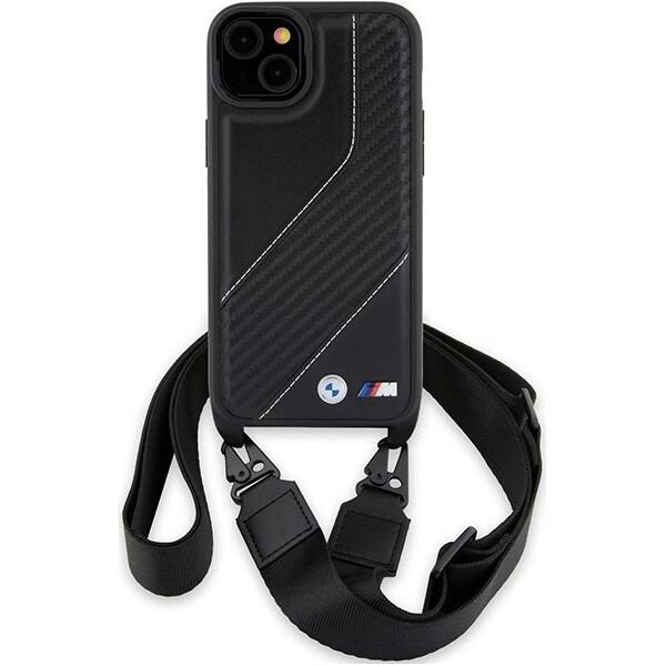 BMW Etui BMW BMHCP15M23PSCCK Apple iPhone 15 Plus / 14 Plus hardcase M Edition Carbon Stripe & Strap czarny/black