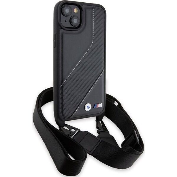 BMW Etui BMW BMHCP15M23PSCCK Apple iPhone 15 Plus / 14 Plus hardcase M Edition Carbon Stripe & Strap czarny/black