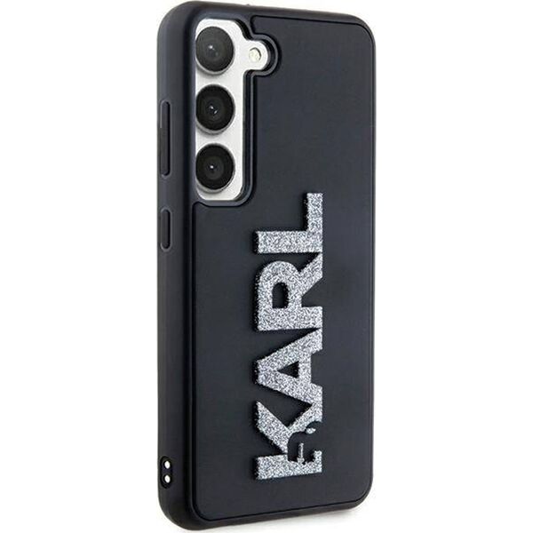 Karl Lagerfeld Etui Karl Lagerfeld KLHCS23S3DMBKCK Samsung Galaxy S23 hardcase 3D Rubber Glitter Logo czarny/black