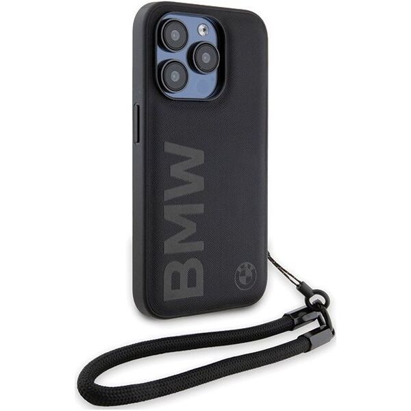 BMW Etui BMW BMHCP15L23RMRLK Apple iPhone 15 Pro hardcase Signature Leather Wordmark Cord czarny/black