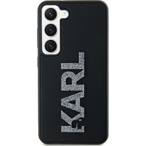 Karl Lagerfeld Etui Karl Lagerfeld KLHCS23L3DMBKCK Samsung Galaxy S23 Ultra hardcase 3D Rubber Glitter Logo czarny/black