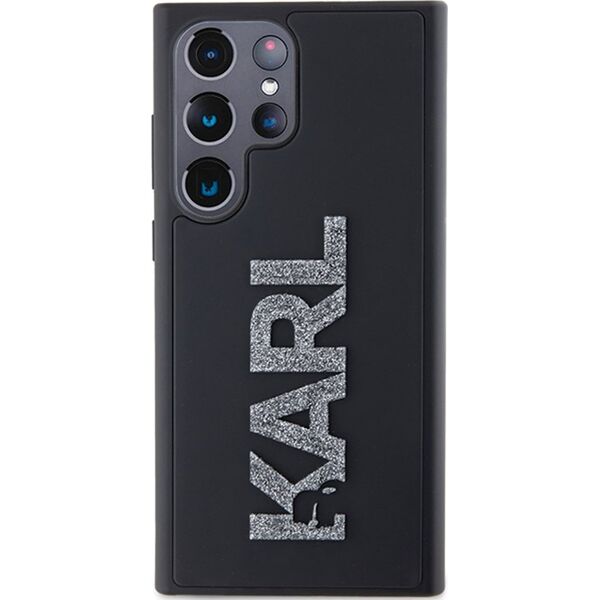 Karl Lagerfeld Etui Karl Lagerfeld KLHCS23L3DMBKCK Samsung Galaxy S23 Ultra hardcase 3D Rubber Glitter Logo czarny/black