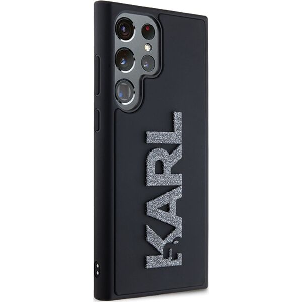 Karl Lagerfeld Etui Karl Lagerfeld KLHCS23L3DMBKCK Samsung Galaxy S23 Ultra hardcase 3D Rubber Glitter Logo czarny/black