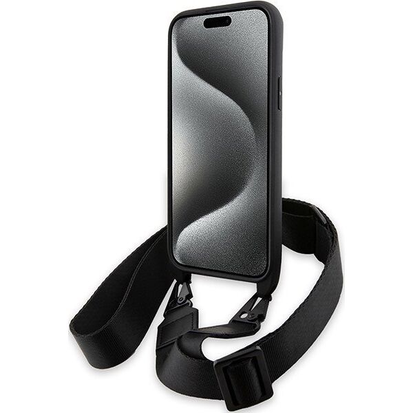 BMW Etui BMW BMHCP15M23PSVTK Apple iPhone 15 Plus / 14 Plus hardcase M Edition Carbon Tricolor Lines & Strap czarny/black