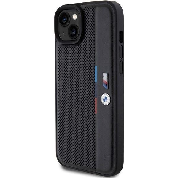 BMW Etui BMW BMHCP15M23PUPVK Apple iPhone 15 Plus / 14 Plus hardcase Perforated Tricolor Line czarny/black