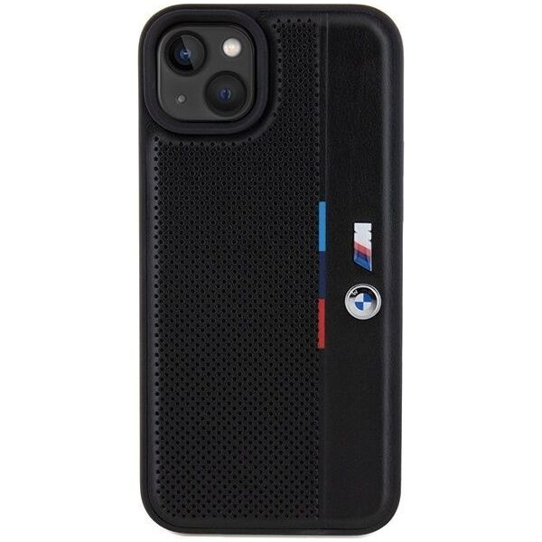 BMW Etui BMW BMHCP15M23PUPVK Apple iPhone 15 Plus / 14 Plus hardcase Perforated Tricolor Line czarny/black