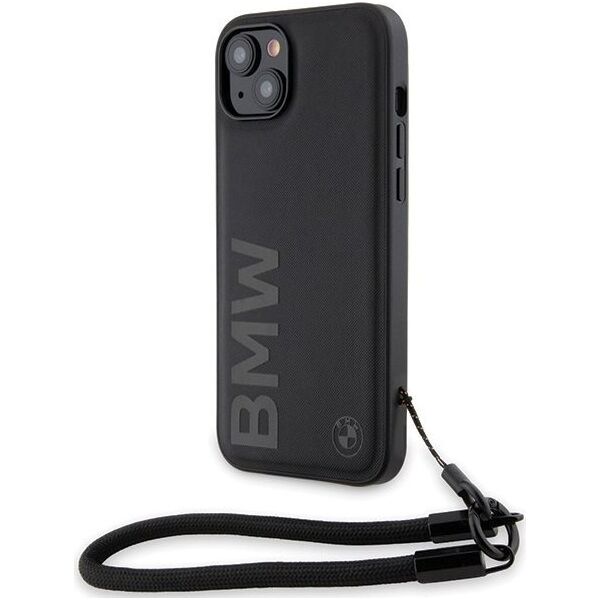 BMW Etui BMW BMHCP15M23RMRLK Apple iPhone 15 Plus / 14 Plus hardcase Signature Leather Wordmark Cord czarny/black