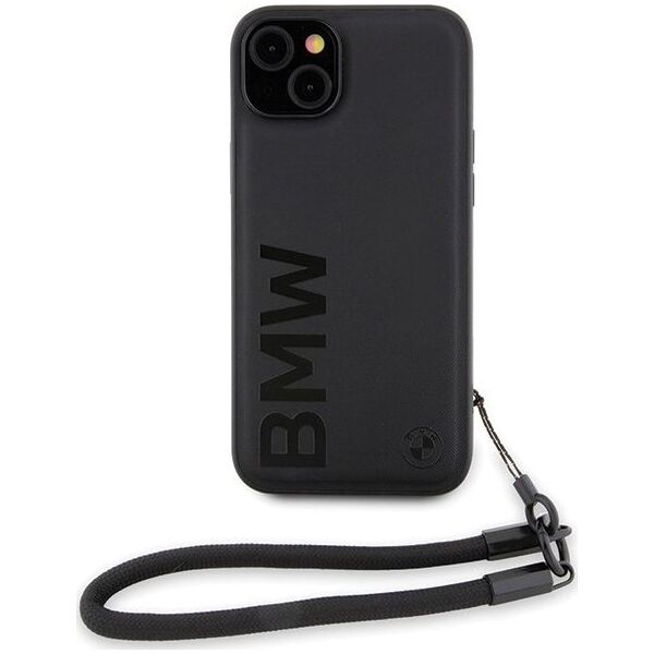 BMW Etui BMW BMHCP15M23RMRLK Apple iPhone 15 Plus / 14 Plus hardcase Signature Leather Wordmark Cord czarny/black