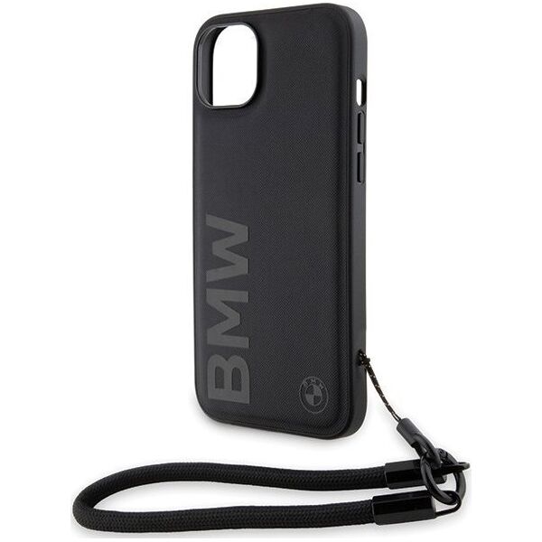 BMW Etui BMW BMHCP15M23RMRLK Apple iPhone 15 Plus / 14 Plus hardcase Signature Leather Wordmark Cord czarny/black
