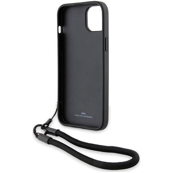 BMW Etui BMW BMHCP15M23RMRLK Apple iPhone 15 Plus / 14 Plus hardcase Signature Leather Wordmark Cord czarny/black
