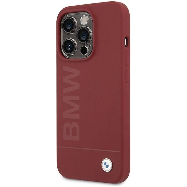 BMW BMW BMHMP15LSLBLRE iPhone 15 Pro 6.1" czerwony/red hardcase Silicone Big Logo MagSafe